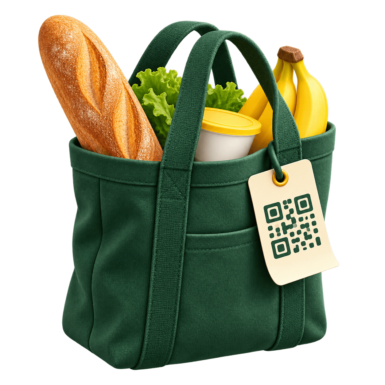 Ilustração de uma sacola de compras pronta para retirada